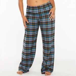 Savage x Fenty Tied Up Tartan Open-Back  Pajama  Pants in Size Small